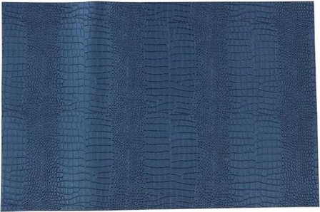 Luxury Placemat Krokodil - Donkerblauw - PVC - 30 x 45 - Set van 2