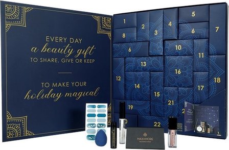 Beauty Deluxe Adventskalender - Kerst - Paars - Karton - Cadeau Make Up - Vegan - 24 Vakjes