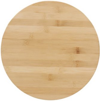 Serveer bamboeplateau - Serveerplank - Rond - Bamboe - &Oslash; 28 x 10 cm