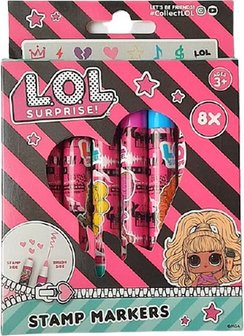 L.O.L. Surprise! Stamp Markers - Stempel Marker - 8 stuks - Multicolor