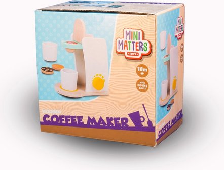 Mini Matters Koffieapparaat - Speelgoed - Keukenaccessoires - Multicolor - Hout