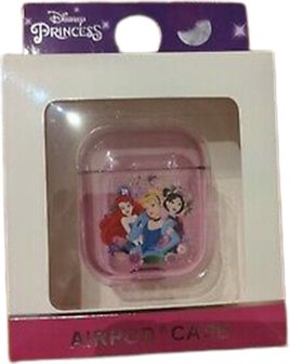 Disney Princess Airpods case - Airpods 1/2 - Disney Princess - Roze / Paars - Kunststof - Oortjeshoes met haakje - Airpods acce