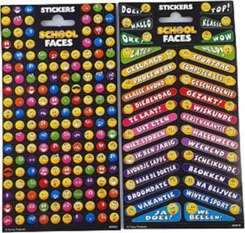 Smiley sticker set - Multicolor - Papier - Set van 2 - Assorti