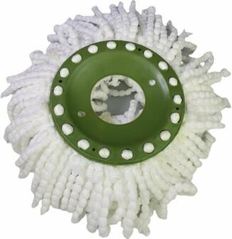 Schoonmaak Whizz Mop Losse mop Dweil - Losse mop voor roterende mopset - Wit / Groen - Set van 2