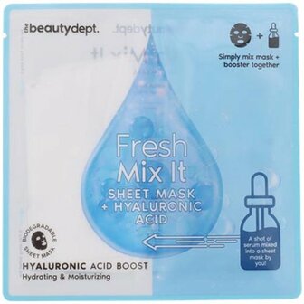 Fresh mix it gezichtsmasker - Hyaluronic Acid - Wit - Kunststof - One Size - 20 ml - Set van 2 - Spa - Gezichtsmasker - Ontspan