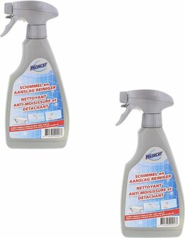 Schimmel en aanslag reiniger - Grijs - Kunststof - 500 ml - Set van 2 - Schoonmaakmiddel - Schoonmaken - Badkamerreiniger - Bad