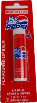 Pepsi Wild Cherry frisdrank lipbaslem lipstick - Rood / Multicolor - Kunststof - 4 g - Lipstick - Make-up - Cadeau - Gezichtsve