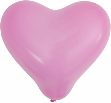Hart ballonnen hartjes - Rood / Wit / Roze - Latex - 26 cm - 10 stuks - Assorti - Ballon - Valentijnsdag - Valentijn - Love - L