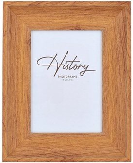 Fotolijst Hout Met Diprand CHARLES - Beige - Glas / Hout - 13 x 18 cm