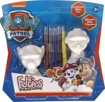 Paw Patrol kleurbare standbeeldjes - Multicolor - Kunststof - Paw Patrol