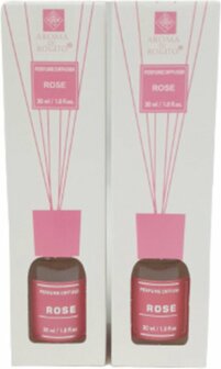 Geurstokjes Lavender geur set AIDAN - Paars - Glas / Kunststof - Set van 2 - Geurstokjes - Cadeau