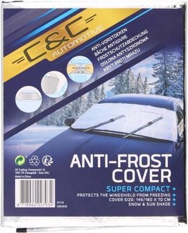 Anti-vorstdeken auto deken - Zilver - Kunststof - 145 / 180 x 70 cm - Vriezen - Auto - Vorst - Winter - Winterauto - Accessoire