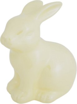 Paashaas beeldje - Geel - Keramiek - 6.5 x 6.5 x 8 cm - Set van 2 - Pasen - Paashaas - Paasdagen - Lente