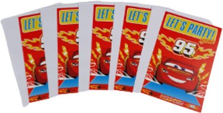 Cars - Uitnodigingskaarten jongens - uitnodiging kaarten - Verjaardag / Party / Feestje - Rood / Multicolor - Karton / Papier -