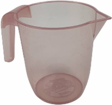 Maatbeker - Transparant Roze - Kunststof - 1 Liter - Koken - Bakken