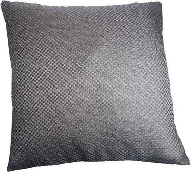 Sierkussenhoes met blokjes motief KYRA - Grijs - Glanzend - 45 x 45 cm - 1