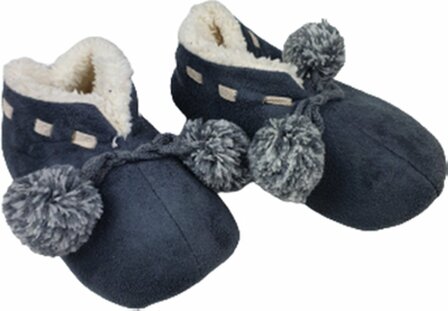 Laag Model Pantoffel Balletjes - Grijs - Maat 29 / 30 - Pantoffels Dames &ndash; Pantoffels meisjes - Warme pantoffels &amp;#x2013
