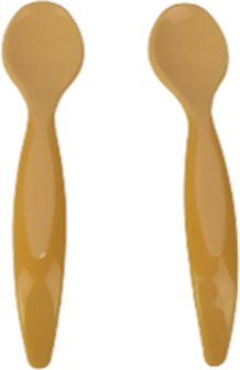 Baby voedingslepels first spoon BOBI - Geel - Kunststof - 2 Stuks - Peuter - Baby - Lepel - Eten - My First Spoon