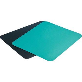 Snijplankset AXEL - Turquoise/ Zwart - Kunststof - 30 x 35 cm - 2 delig