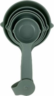 Maatlepels ZAKI - Lichtblauw - Kunststof - 30 / 60 / 80 / 125 / 250 ml - 5 stuks - Koken - Bakken - Afmeten - Meten