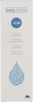 Zachte daglenzen -3.50 - Transparant - Sterkte -3.50 - 10 Stuks - Daglens - Daglenzen - Dag - Lens - Lenzen