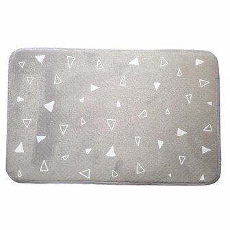 Badmat met driehoek motief OTTO - Grijs / Wit - 45 x 70 cm