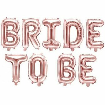 Bride To Be - Folieballon Slinger - Rosegoud - 10 Meter - Feest - Trouwen