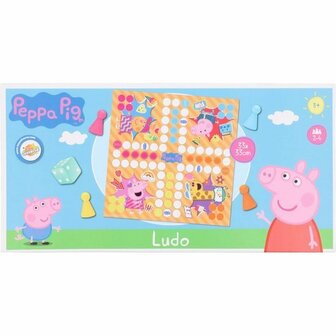 Ludo Peppa Pig Bordspel - Oranje - 2 tot 4 Spelers - 33 x 33 cm