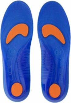 Gel inlegzolen 36-41 - Blauw / Oranje - Gel - Maat 36-41 - Schoenzolen - Inlegzool - Zool - Zolen - Schoenen