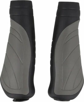 Fiets handvaten - Grijs / Zwart - Siliconen - 22,2mm - 1 paar - Fiets - Fietshandvat - Handvatten - Fietsbenodigdheden - Fietse