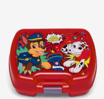 Paw Patrol Broodtrommel - Rood / Blauw - Kunststof - Lunchbox - 17 x 13.5 x 6.5 cm