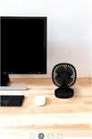 Trendy Retro design Desk Fan USB / Tafelventilator / Kantoor Bureau ventilator/ Zwart / 13 cm / thuiswerken / hittegolf / koele