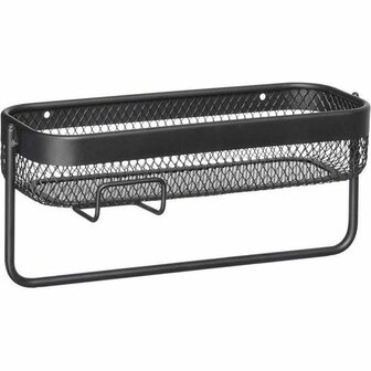 Rek Badkamer Mesh BRUNO - Zwart - Metaal - 32 x 14 x 14 cm