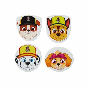 Paw Patrol Bad Vormen - Wit / Multicolor - Kunststof - 4 Stuks