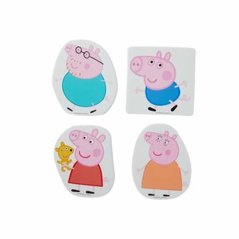 Peppa pig Bad Vormen - Wit / Multicolor - Kunststof - 4 Stuks