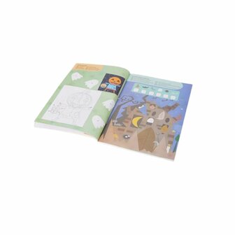 Halloween kleur en activiteiten boek - Paars / Multicolor - Papier / Karton - A4 - Knutselen - DIY - Kleuren - Kleurboek