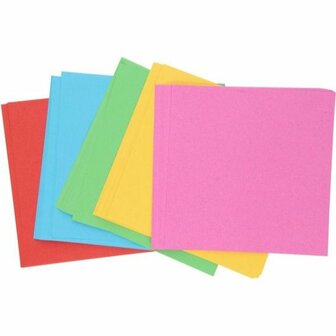 Vouwblaadjes origami - Multicolor - Papier - 16 x 16 cm - 150 vel - Knutselen - DI