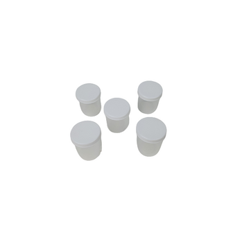 Mini Voorraadpotje - Wit / Transparant - 5 x 5 x 6 cm - 5 Stuks - Storage Jar
