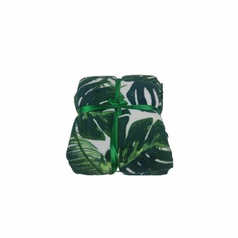 Luxe Plaid FALL COLLECTION - Botanical Print - Polyester / Katoen - 130 x 160 cm - Deken - Dekentje - Thuis - Huis