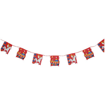Vlaggenlijn Sinterklaas - Rood / Multicolor - Kunststof - 6 Meter - Pakjesavond - Pieten - Vlag