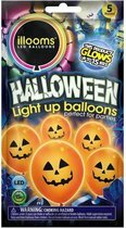 Illooms halloween pompoen 23 cm 5 stuks