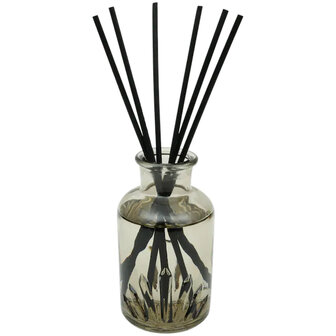 Luxe geurstokjes Fragrance Of Dreams - Beige / Transparant - Glas / Hout - 100 ml - Geur - Stokjes - Huisparfum - Diffuser - Wo