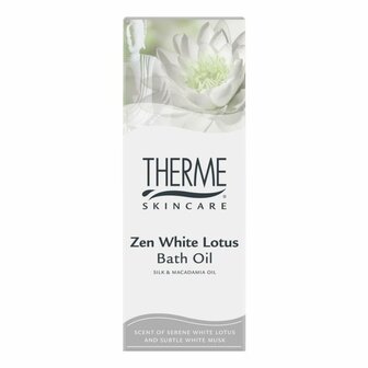 Therme Skincare Zen White Lotus badolie - Wit / Multicolor - 100 ml - Set van 2 - Bad - Olie - Badderen - Spa - Zen
