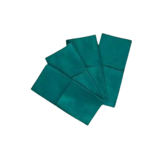 Luxe velvet bestekhouders NOELLA - Groen - 100% Polyester - 11 x 24 cm - 4 stuks - Classy - Luxe - Hotel kwaliteit