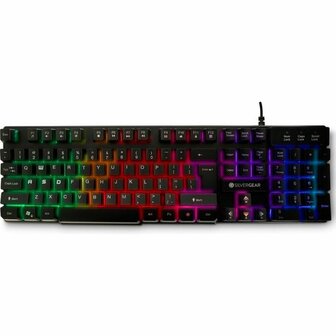 Gaming toetsenbord met Led licht - Zwart / Multicolor - 12 x 42 cm - Gamers - Spelletjes - Gaming Keyboard