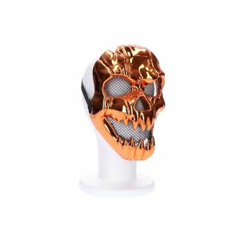 Halloween Masker Metallic pompoen - Koper - Scary Thema party - Gezichtsmasker