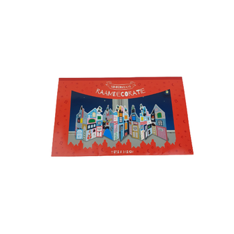 Sinterklaas raamdecoratie huisjes - Multicolor - Karton - 53,5 x 14,5 cm - Sinterklaas - Piet - 5 December - Pakjesavond 