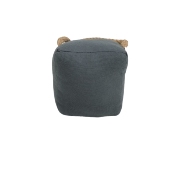 Trendy Deurstopper MAHAR - Grijs / Lichtbruin - Katoen / Zand - 15 x 12 x 16 cm - Deurstop - Interieur - Huis - Inrichting - De
