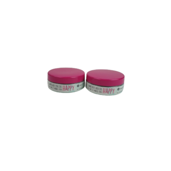 Zeezout Scrub &quot;Happy Thoughts&quot; - Lichtblauw / Roze - Kunststof / Zeezout - 325 Gram - Set van 2 - Badscrub - Scru