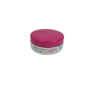 Zeezout Scrub &quot;Happy Thoughts&quot; - Lichtblauw / Roze - Kunststof / Zeezout - 325 Gram - Set van 2 - Badscrub - Scru